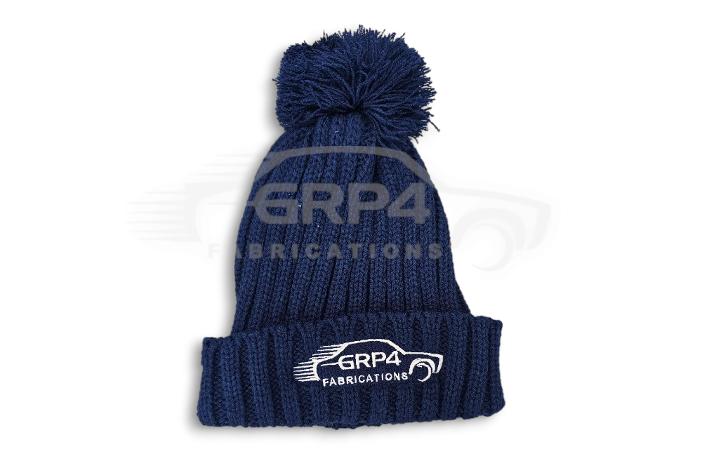 GRP4 Navy Pompom Beanie